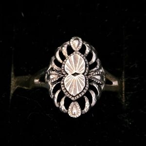 Double heart boho ring Size 9